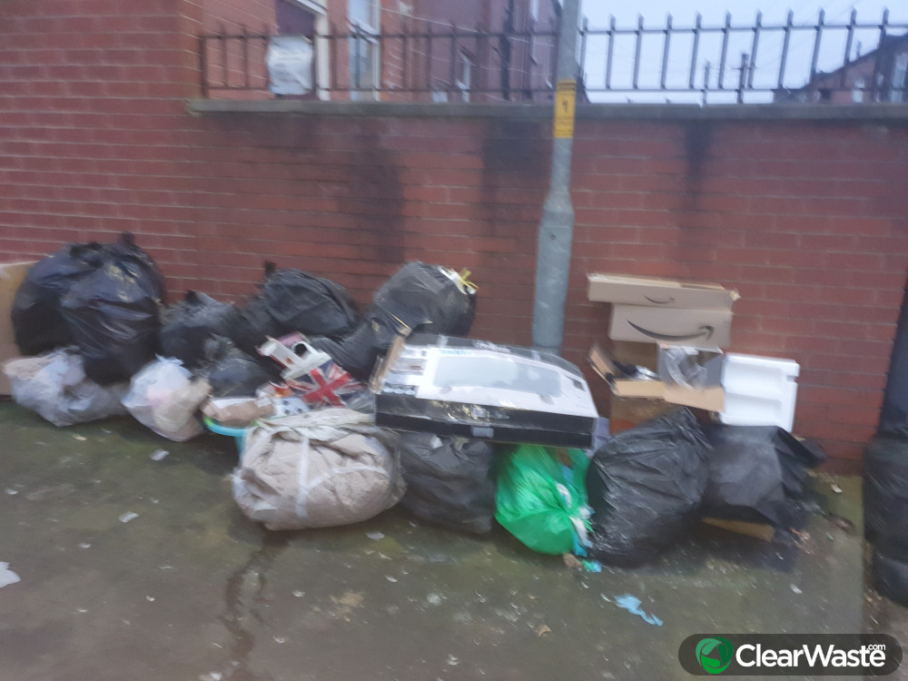 Flytipping in Blandford Street, AshtonunderLyne ClearWaste