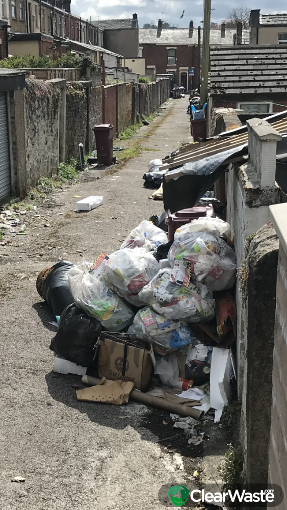 Flytipping in Mosley Street, Blackburn ClearWaste