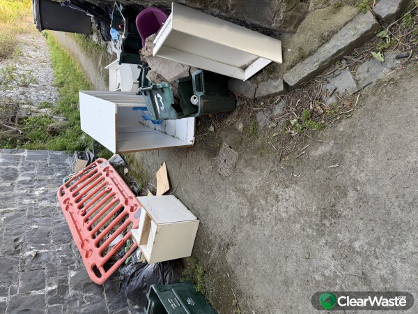 A seaside town known for its beach and promenade and history as a quarrying town currently being invaded by fly tippers who are disrespecting our beau